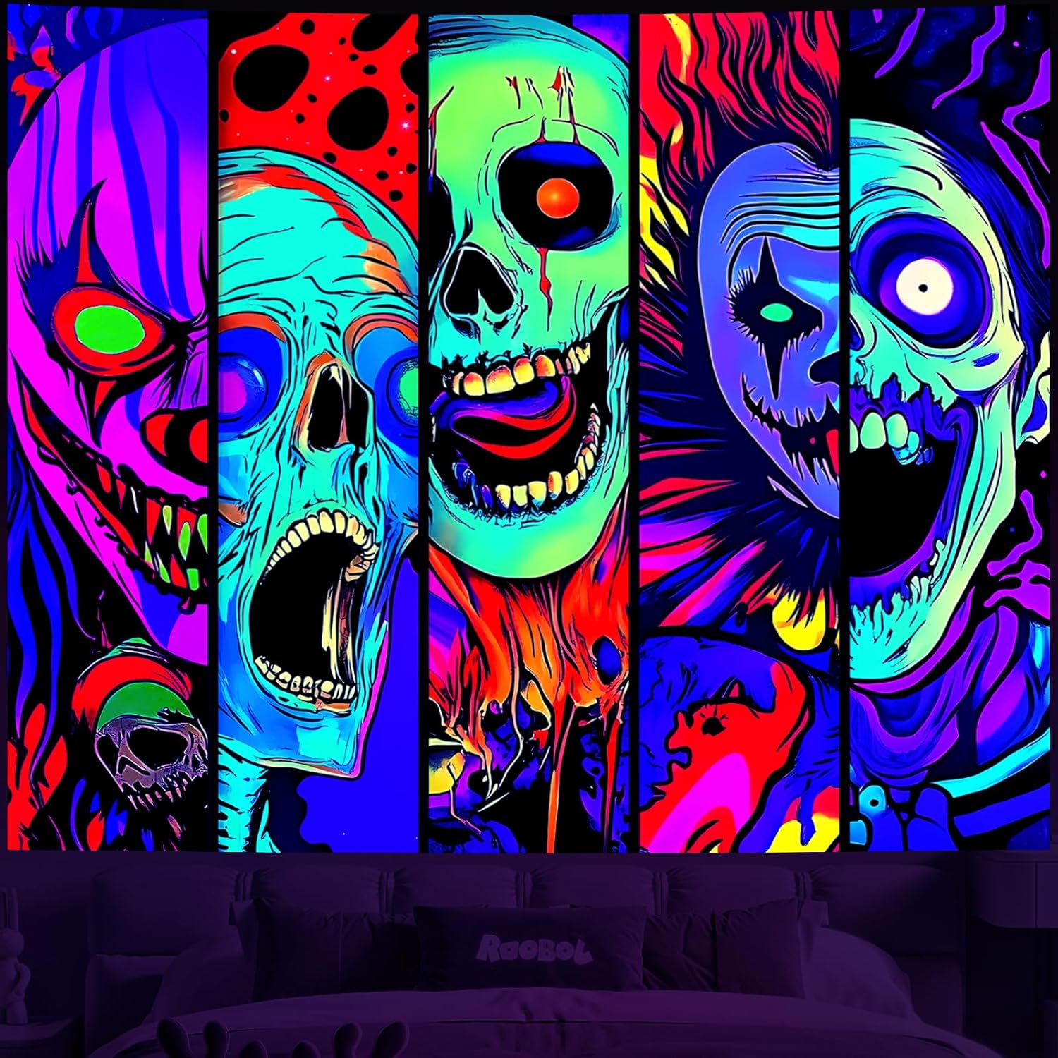 Atrippy Extra Large Anime Wall Tapestry for Bedroom Aesthetic, Black Forest Japanese Moon Tapestry Wall Hanging, Vintage Nature Mountain Art Decor Tapestries Dark Landscape Backdrop for Living Room 71"X90"