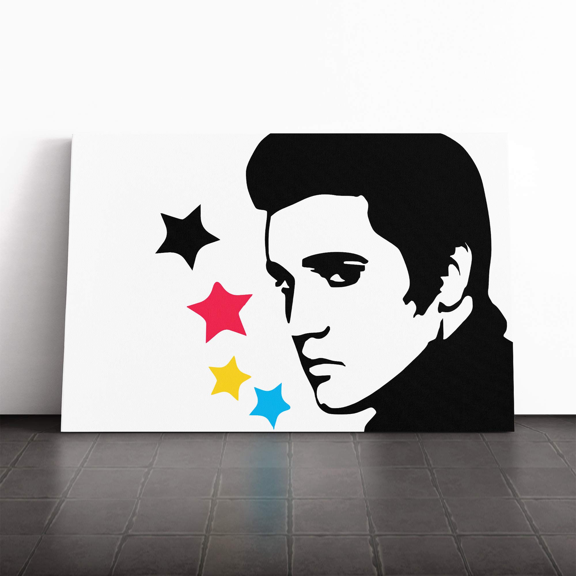 Elvis Presley Canvas Print | Gallery Wrapped 30mm Frame Wall Art | 24x16 inches | Ready to Hang | Modern Picture | Living Room Bedroom Lounge Office