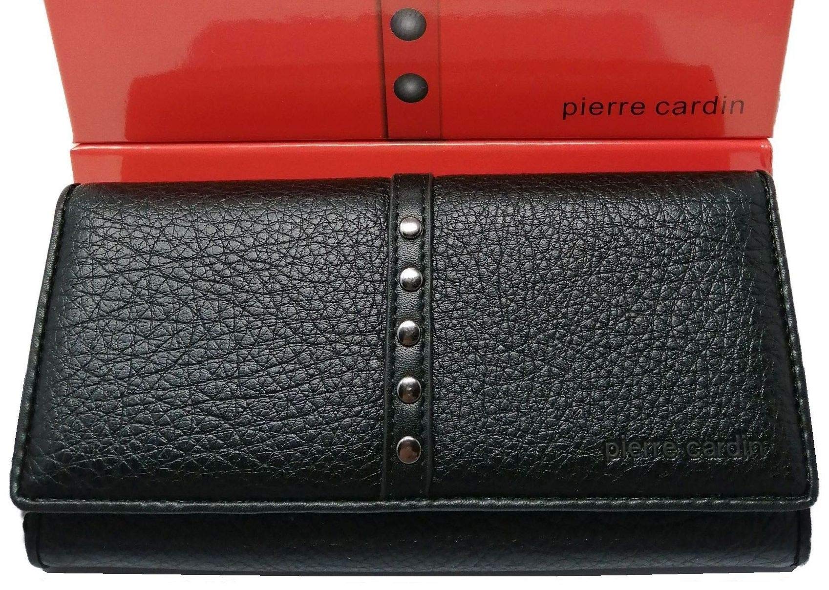 Pierre Cardin Cartera de Mujer, Bonita, Grande, espaciosa, Piel, RFID, Regalo, Cartera con Monedero, Tarjetero, Cartera niña