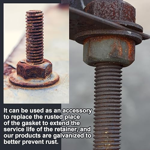 Miniatura 4 de 30 piezas de arandelas cuadradas galvanizadas de 12 pulgadas de diámetro interior, 2 x 2 OD, 316 pulgadas de grosor, junta de acero resistente,