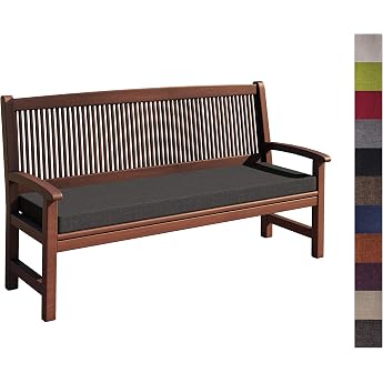 sunnypillow Bench Cushion Outdoor Chair Cushion 140 x 60 x 5 cm Bench Cushion Anthracite