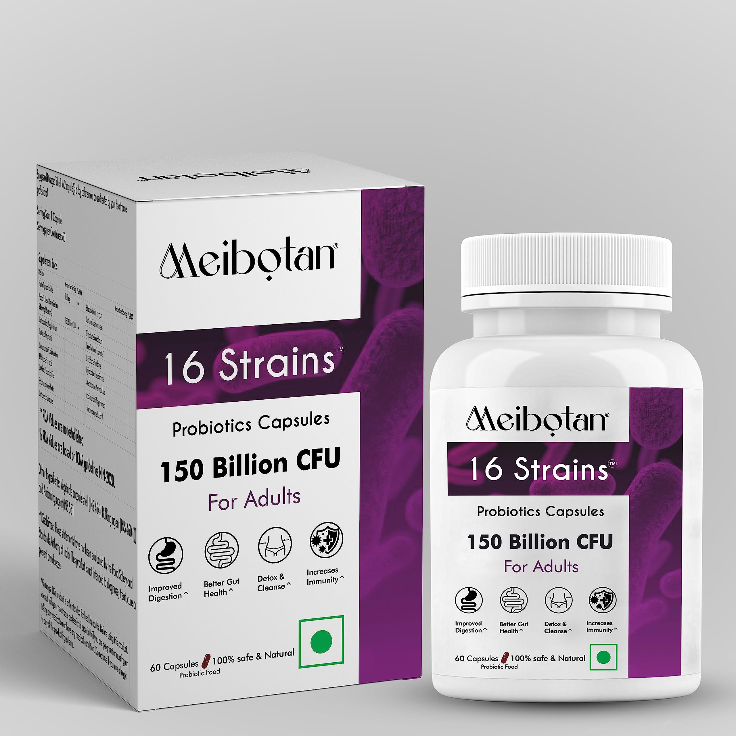 MEIBOTAN No1 Probiotic Supplement Designed by Scientist 16 Strains 150 Billion CFU For Men & Women - Stimulates the immune system Digestion Immunity Support- 60 Veg Capsules Safe & Natural (B0C5NNWKMD) Amazon Price History, Amazon Price Tracker