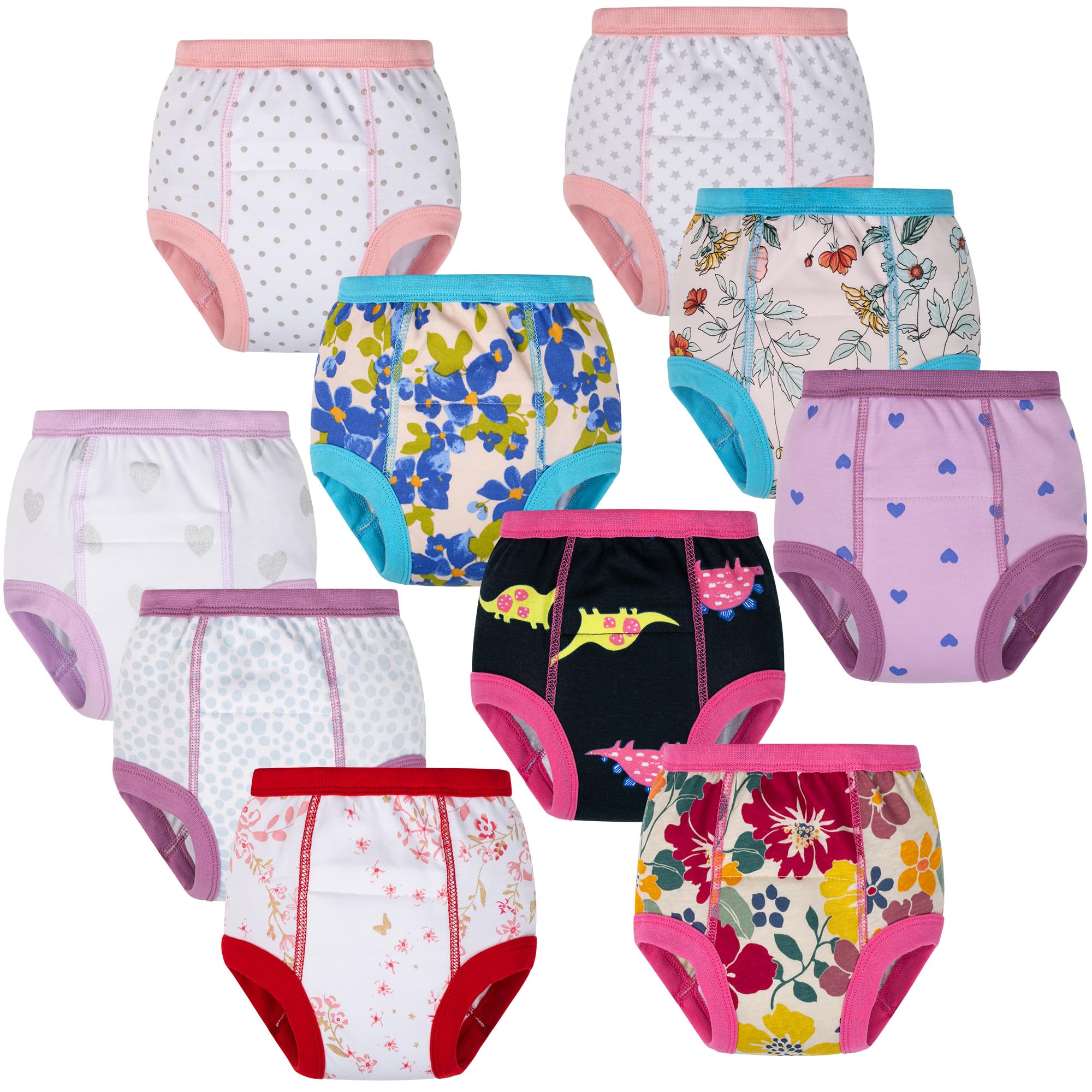 BIG ELEPHANT 10-Pack Potty Training Underwear, Toddler Training Pants