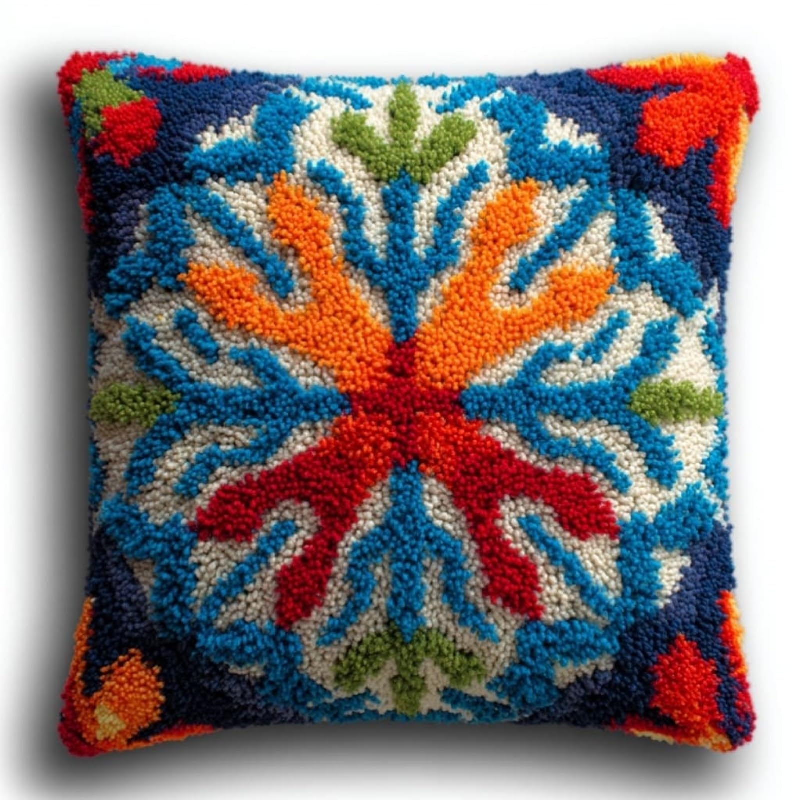 AxiangziK Latch Hook Cushion Kits for Adults Beginners,Christmas Snowflakes