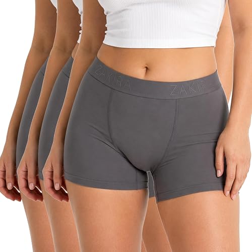 ZAKIRA Women's Tencel Boxer Shorts, Soft Breathable Stret…