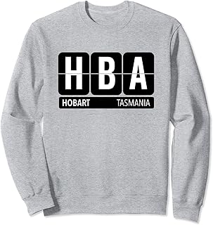 HBA Hobart Tasmania AU Travel Souvenir White Text Sweatshirt