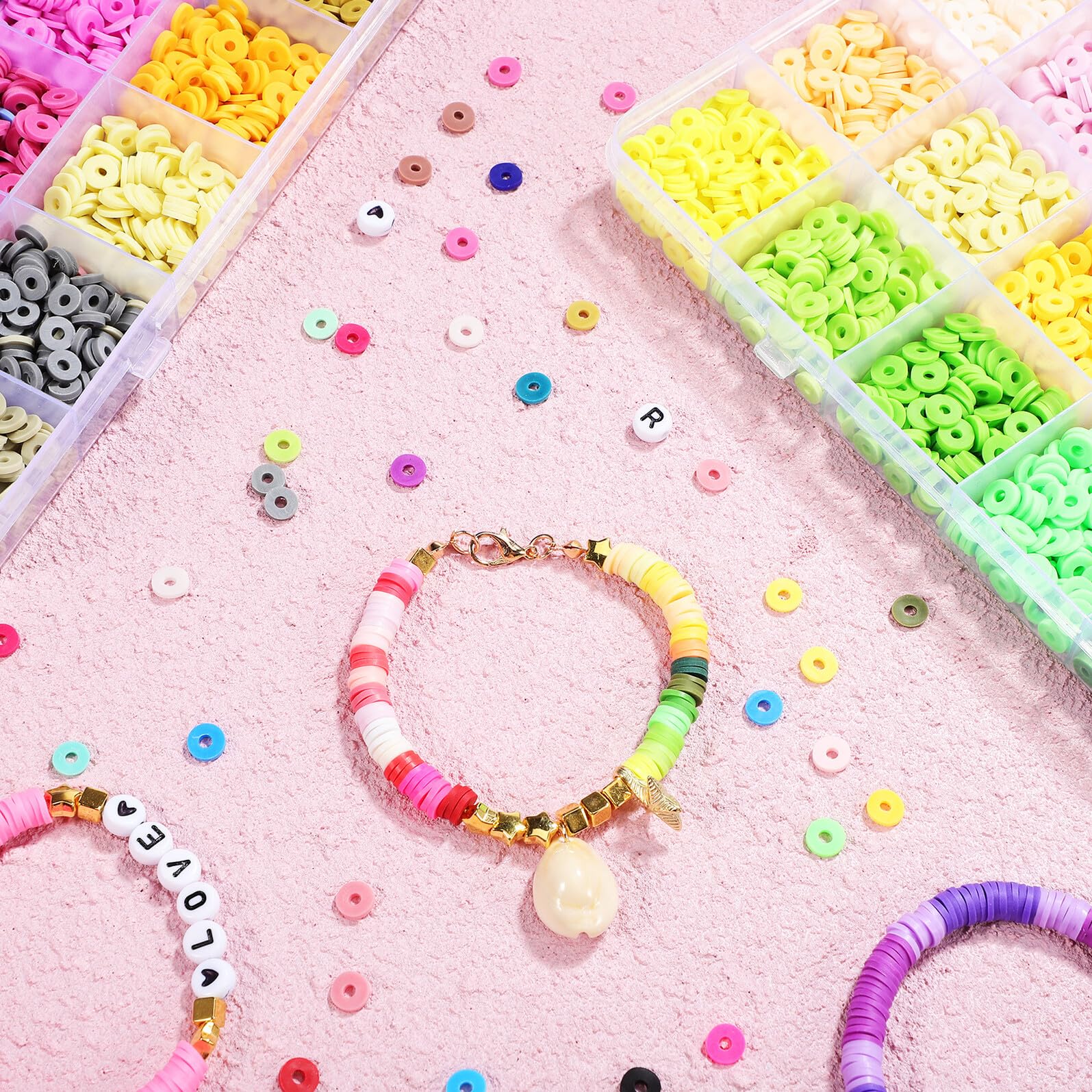 Mobestech Bracelet de Perles DIY pour Débutants, 1 Set, Kit Création Bijoux