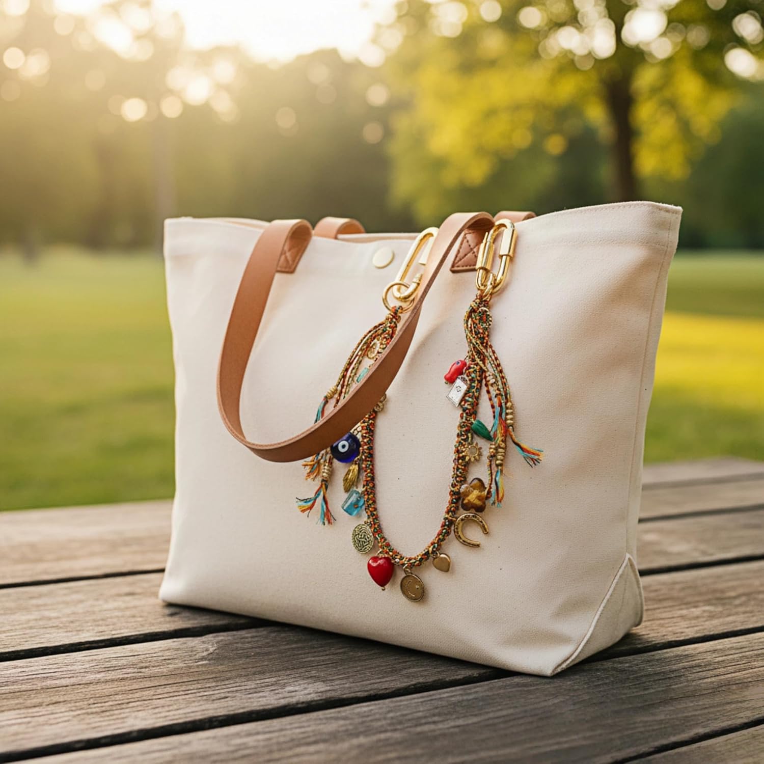 Stylish Chain Beaded Rope Braided Keychain for Handbags, Purses & Backpacks - Chic Bag Charm Accessory for Women - Image 5