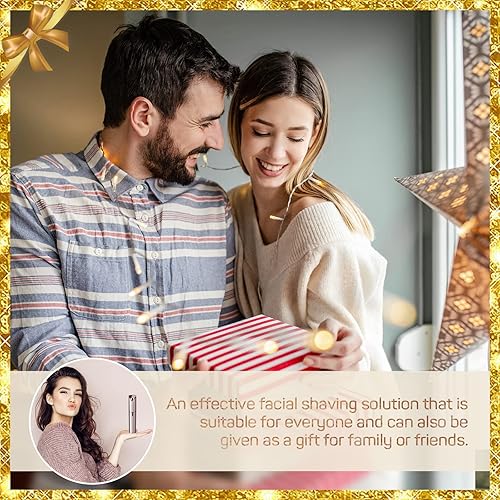 Miniatura 6 de Removedor de vello facial para mujeres, dispositivo de depilación sin dolor (con 2 cabezales de repuesto), la mejor afeitadora facial táctil para