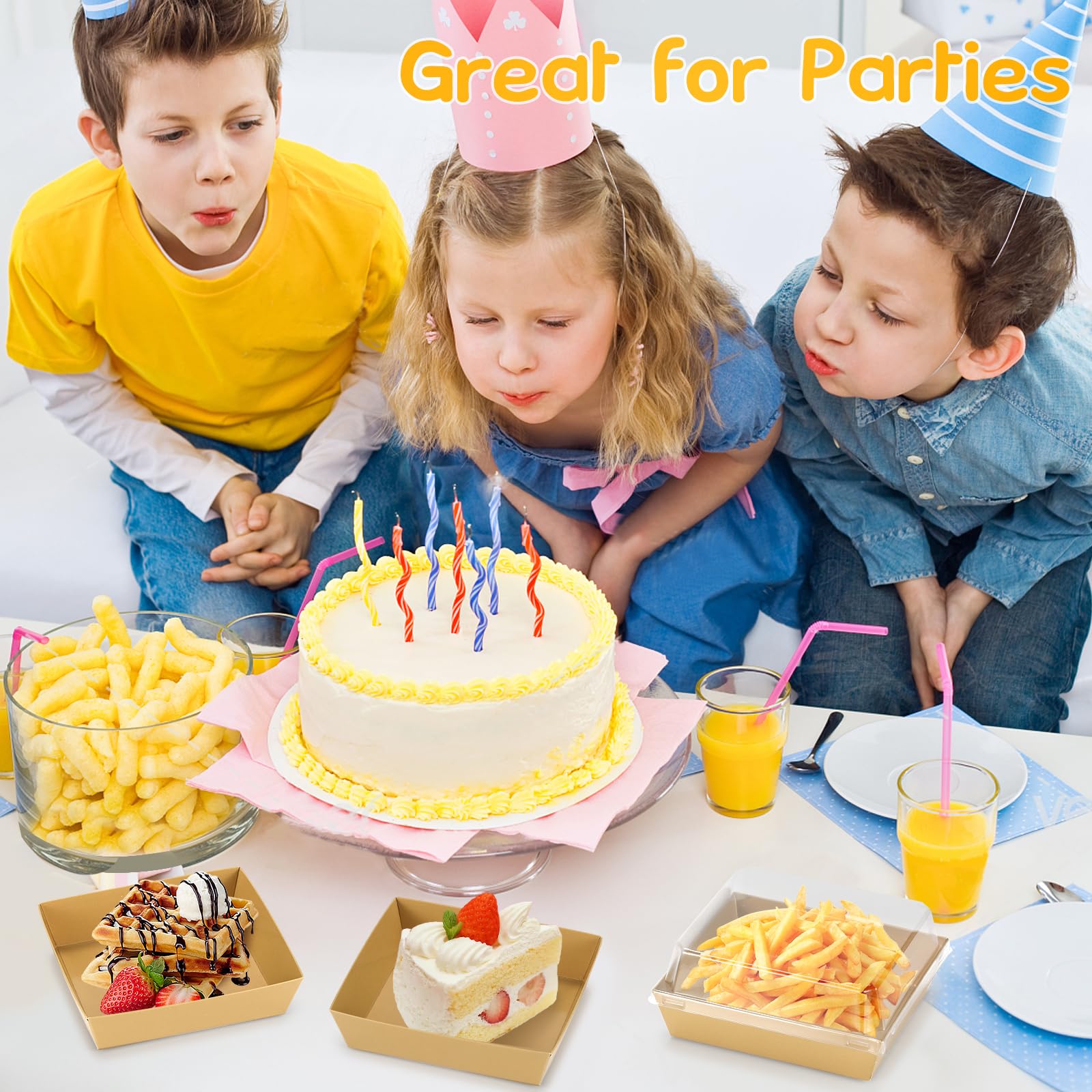 20 Pack Charcuterie Boxes With Clear Lids, Square Sri Lanka