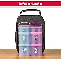 Vista 53 de Whiskware Disney Princess and the Frog, Stackable Snack Containers for Kids, 3 Stackable Snack Cups for School or Travel, Formula and Cupholder Tiana