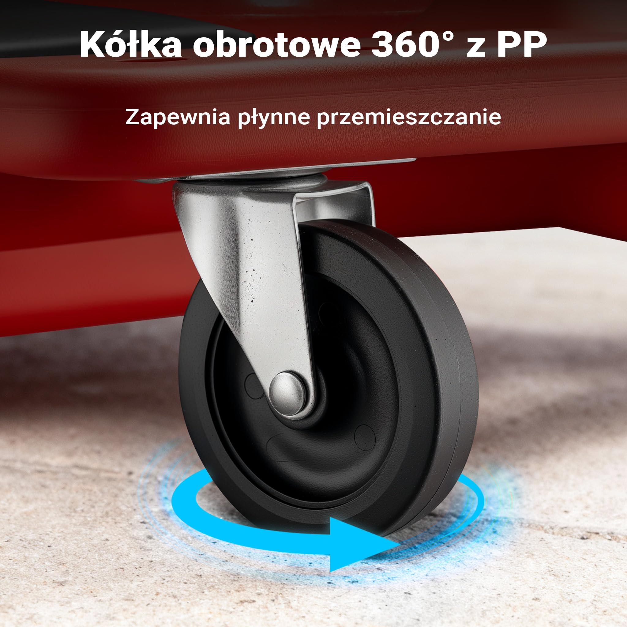 Ławka montażowa samochodowa Wiltec 102x48x12 cm do 180 kg wykonana z tworzywa sztucznego, deska na kółkach ze zdejmowanym zagłówkiem i schowkami na narzędzia, ławka na kółkach, ławka warsztatowa