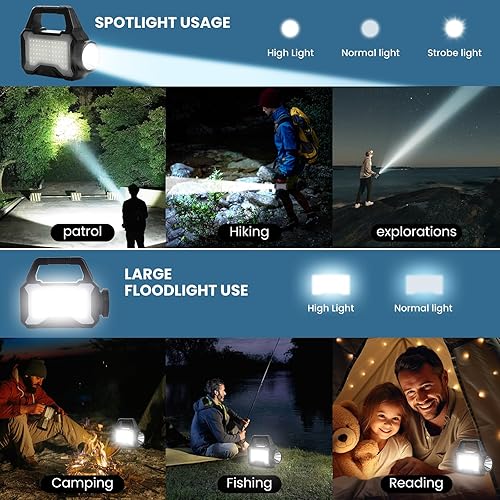 Miniatura 2 de Linterna solar, linterna multifuncional linterna solar, linterna led cargador de teléfono celular, carga USB, adecuado para el hogar, pesca, camping