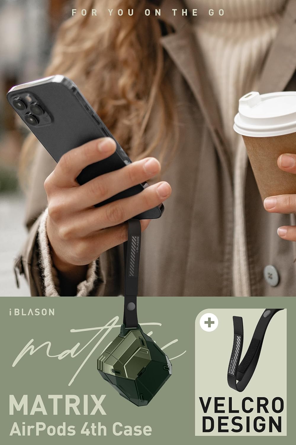 حافظة حماية من آي-بلاسون لسماعات ابل ايربودز 4، كفر مصنوع من ا... - view 7