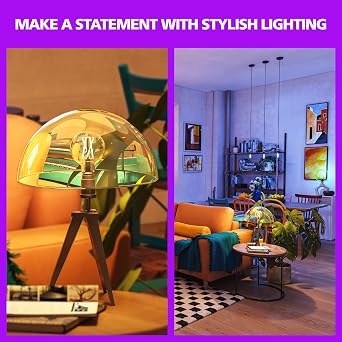 Philips Smart Lighting, LED Filament A60 Light Bulb, E27 Base, 2 Pack [Energy Class E]