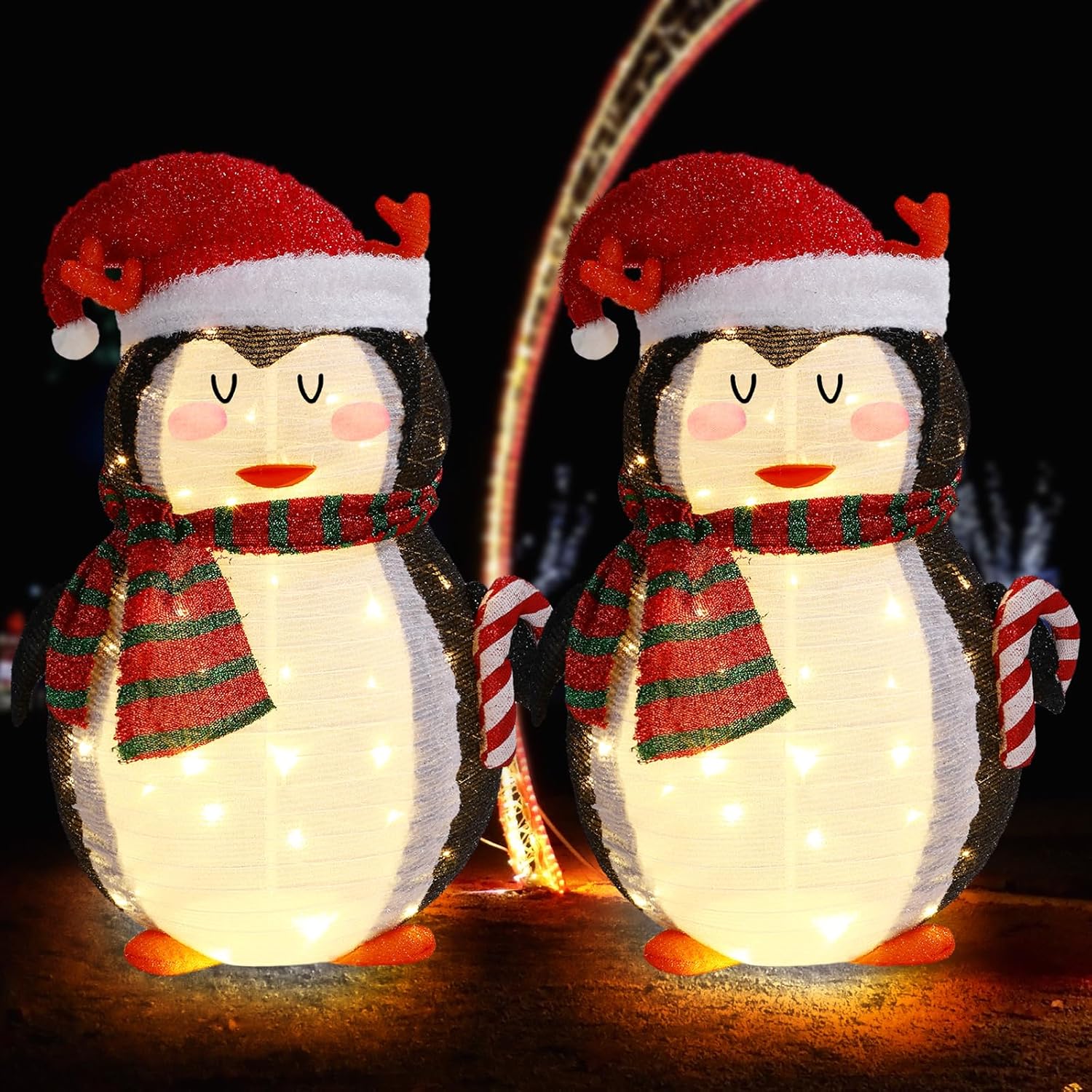 Amazon.com: Poen 2 Pcs 2.7 FT Lighted Christmas Penguin Decorations