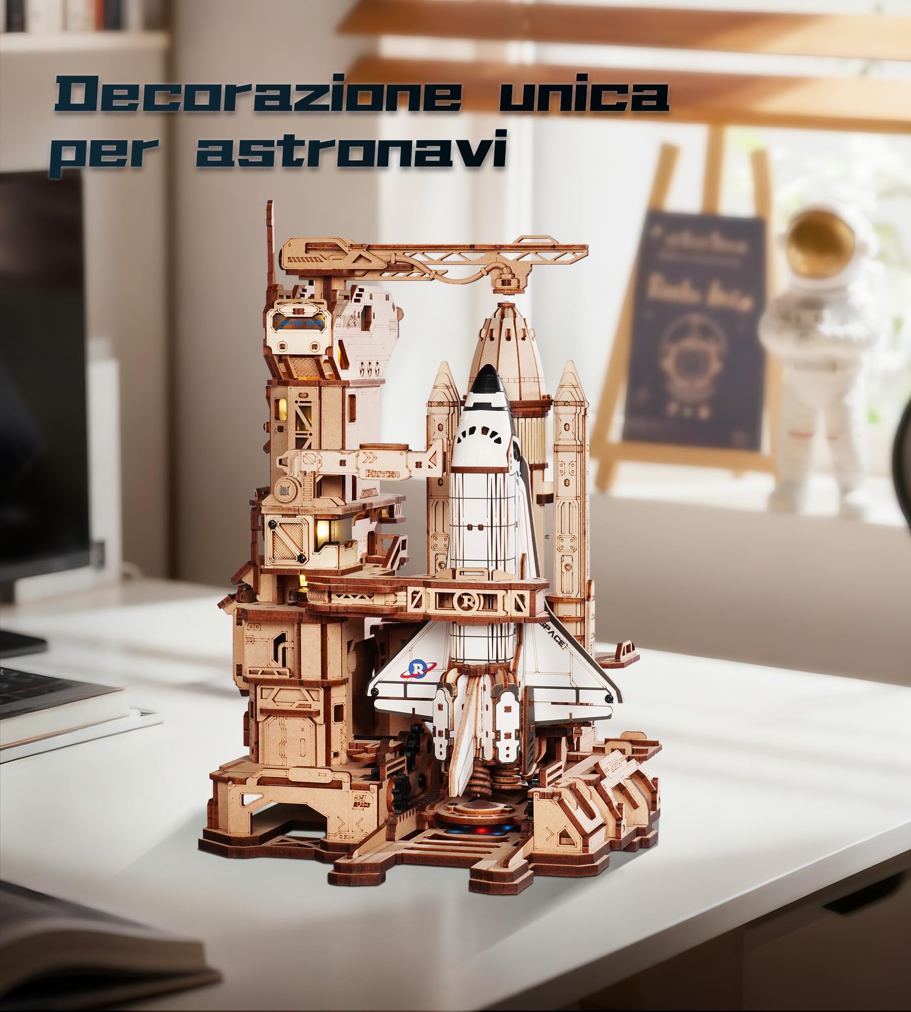 ROKR Puzzle 3D in Legno Navetta Spaziale Kit di Modellismo per Adulti Idea Regalo per Uomin Space Shuttle LKA02