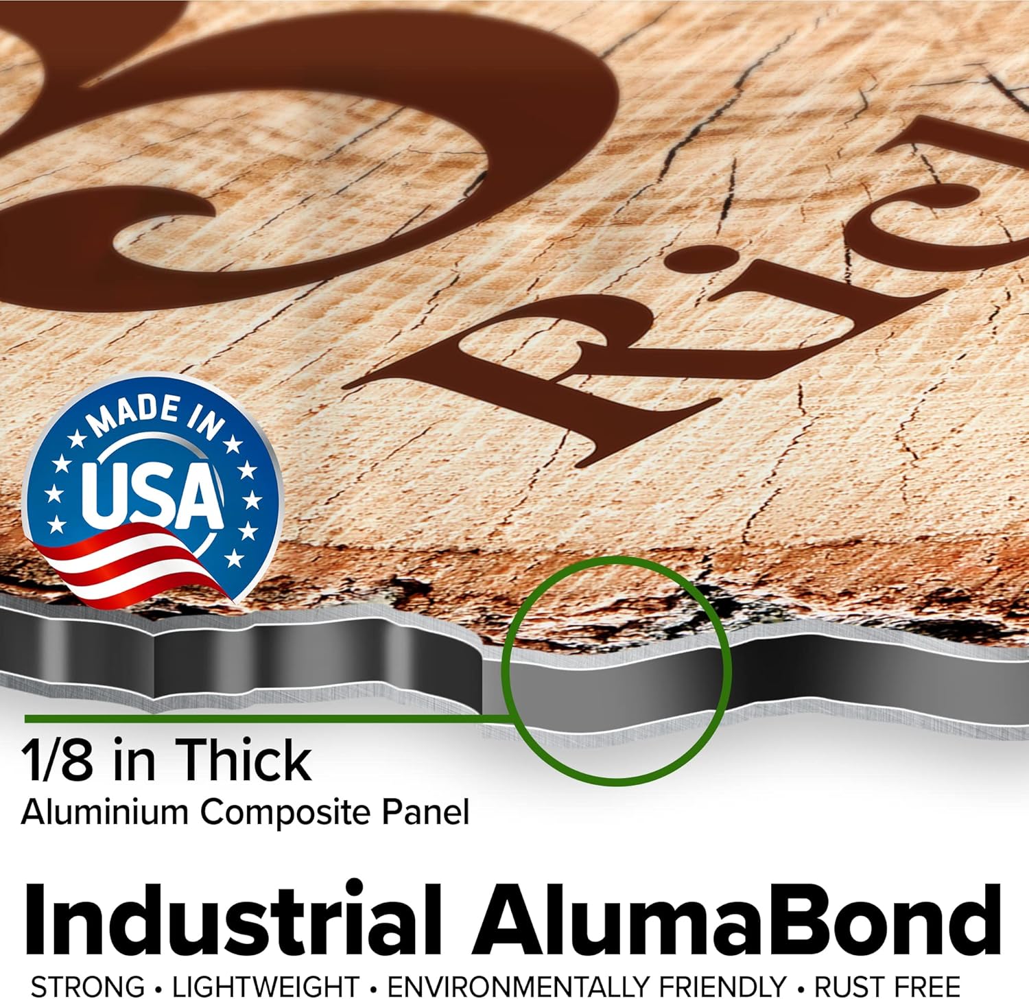 House Address Sign, House Number Plaque, 18x18 Thick Rust-Free, Fade Resistant Aluma Bond, 20 Font Style, Hole Options, USA Made by My Sign Center (Round - Stump Slice)