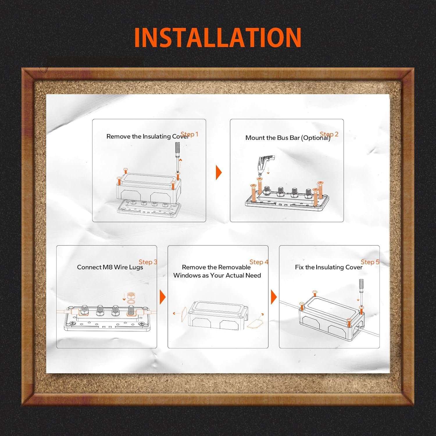 Installation steps for LiTime 300A Bus Bar