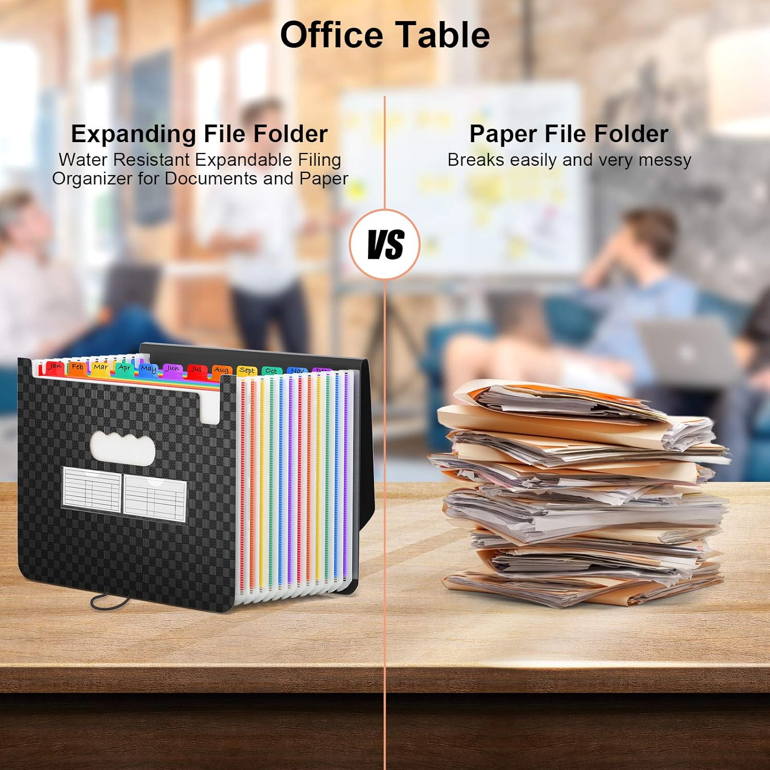 ActFaith Expanding File Folder Letter Size Accordion Wallet Folder with 13 Pockets A4 File Organiser Portable Documents Holder with Lid,Multicolor Rainbow Filing Folders for Office/Business/School : Everything Else