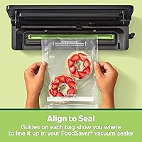 Vista 4 de Bolsas de sellado al vacío precortadas de cuarto de galón FoodSaver, bolsas de almacenamiento al vacío de fácil uso, bolsas de almacenamiento