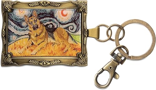 Pavilion Gift Company 12026 Paw Palettes Llavero, 2 x 2-34 pulgadas, Pastor alemán Van Growl