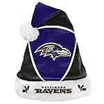 FOCO Baltimore Ravens Colorblock Santa Hat Limited Edition NFL-AFC North Holiday Fan Gear One Size Plush Officially Licensed