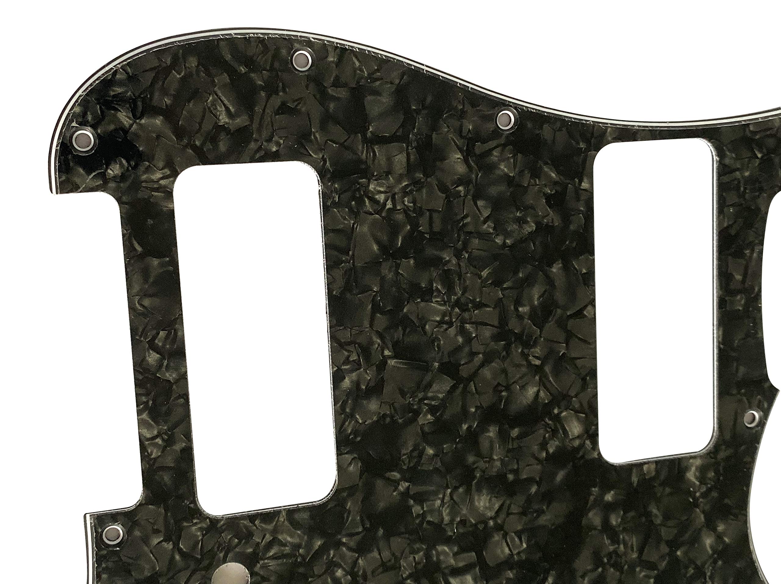 Custom Guitar Pickguard For Fender Stratocaster Strat P90 2 Pickup Scratch Plate (4 Ply Black Pearl)