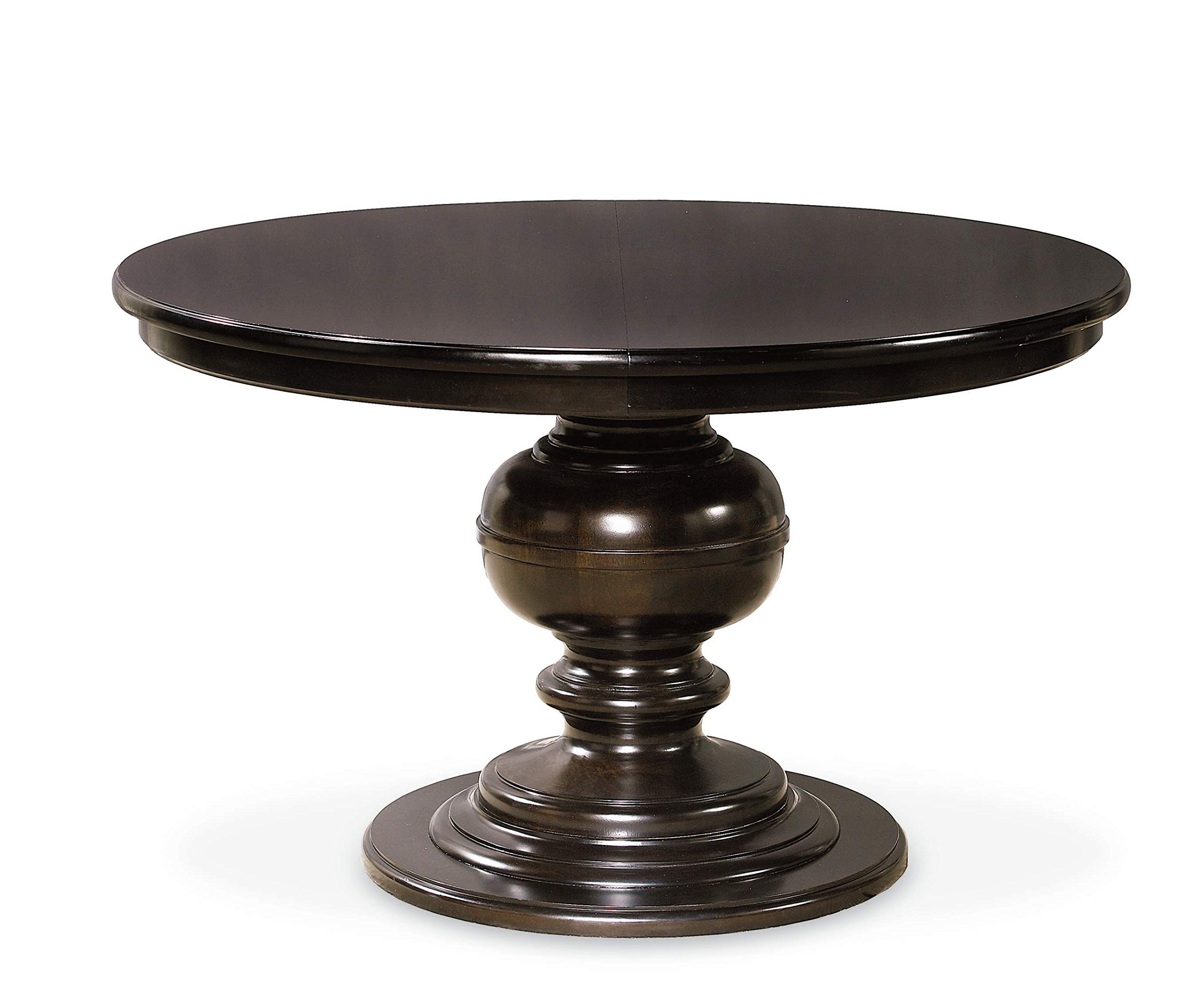 Universal Furniture Summer Hill Collection Complete Round Table Top with Single Pedestal Base, Midnight