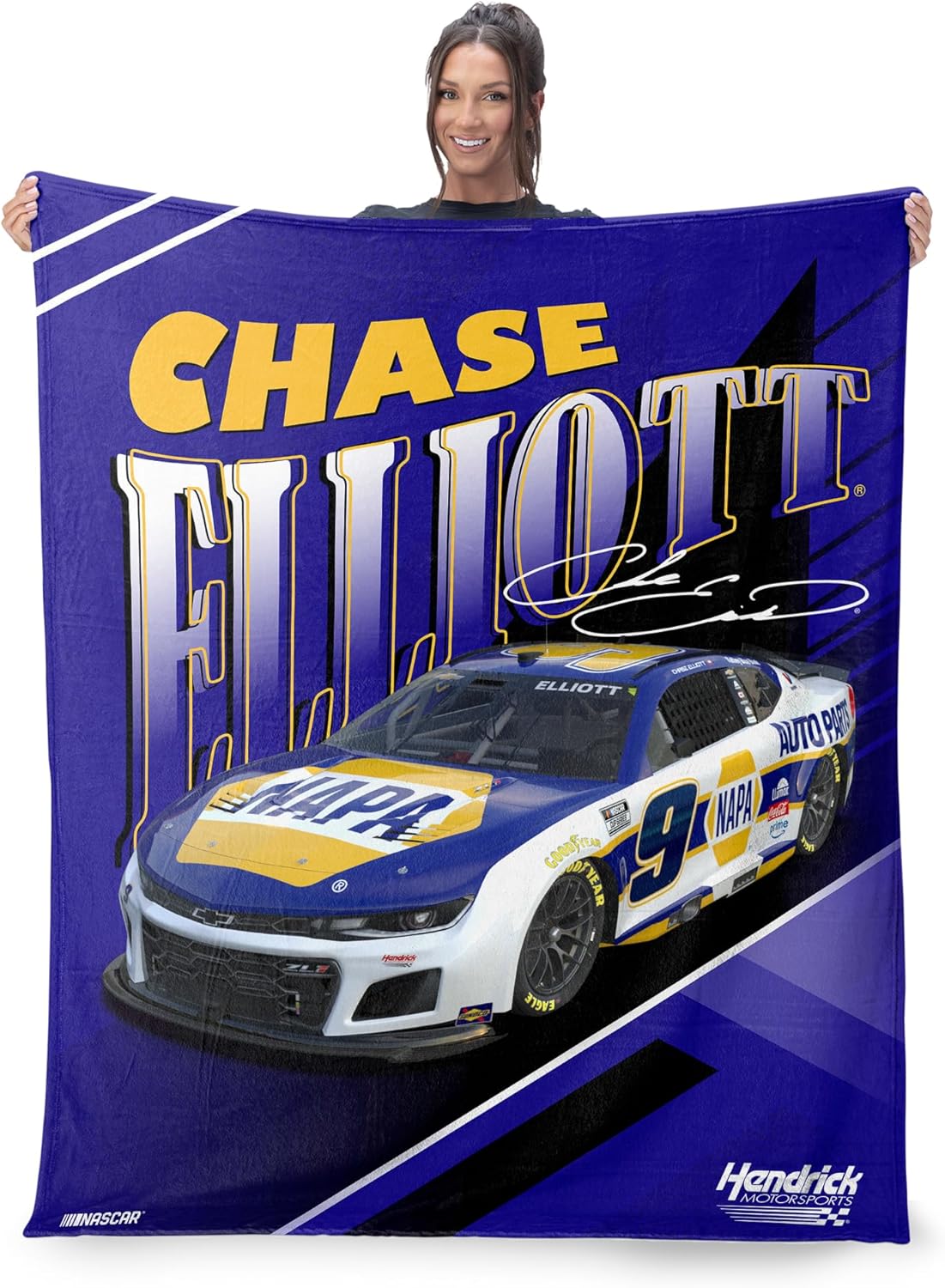 Northwest NASCAR Silk Touch Throw Blanket, 46 x 60 in, Ultra Soft Plush Polyester, Lightweight Warm Decorative Fan Gift