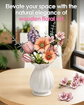 Amazon.com: rowood 3D Puzzle Wooden Flower,DIY Artifical Flower