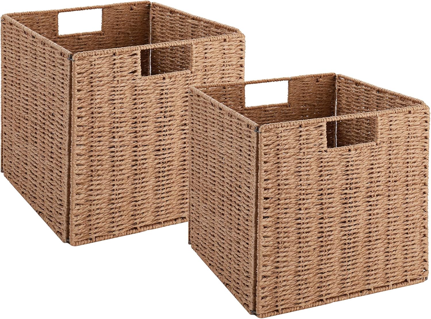 Vagusicc Wicker Storage Baskets, Set of 2 HandWoven Storage Baskets