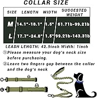 Vista 34 de Tactical Dog Collar, Adjustable Military Training Reflective Nylon Dog Collar with Control Handle, Heavy Duty Metal Buckle for Medium and Large Black