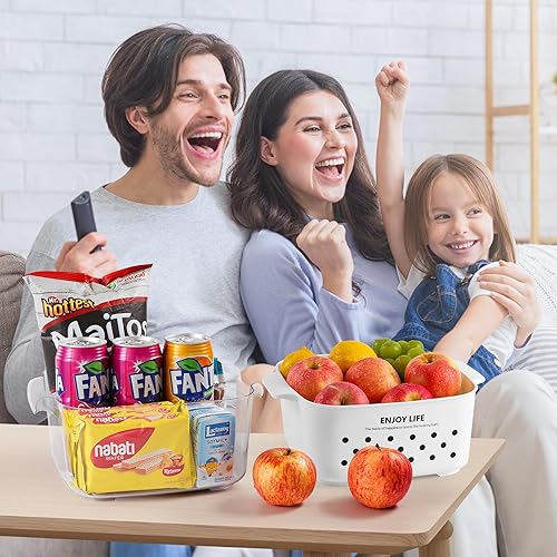 Miniatura 6 de HNNJCK Juego de coladores de cocina de 8.2 cuartos de galón, cesta de lavado de frutas y verduras, coladores de frutas 2 en 1, colador grande de