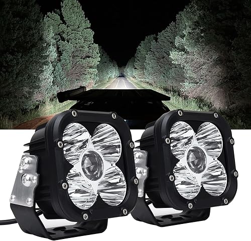 Chelhead Luz LED ámbar DRL de 45 W, impermeable, 65 W, cada cápsula, compatible con camiones, Tacoma Bronco, tractor, Polaris Can Am X3 UTV