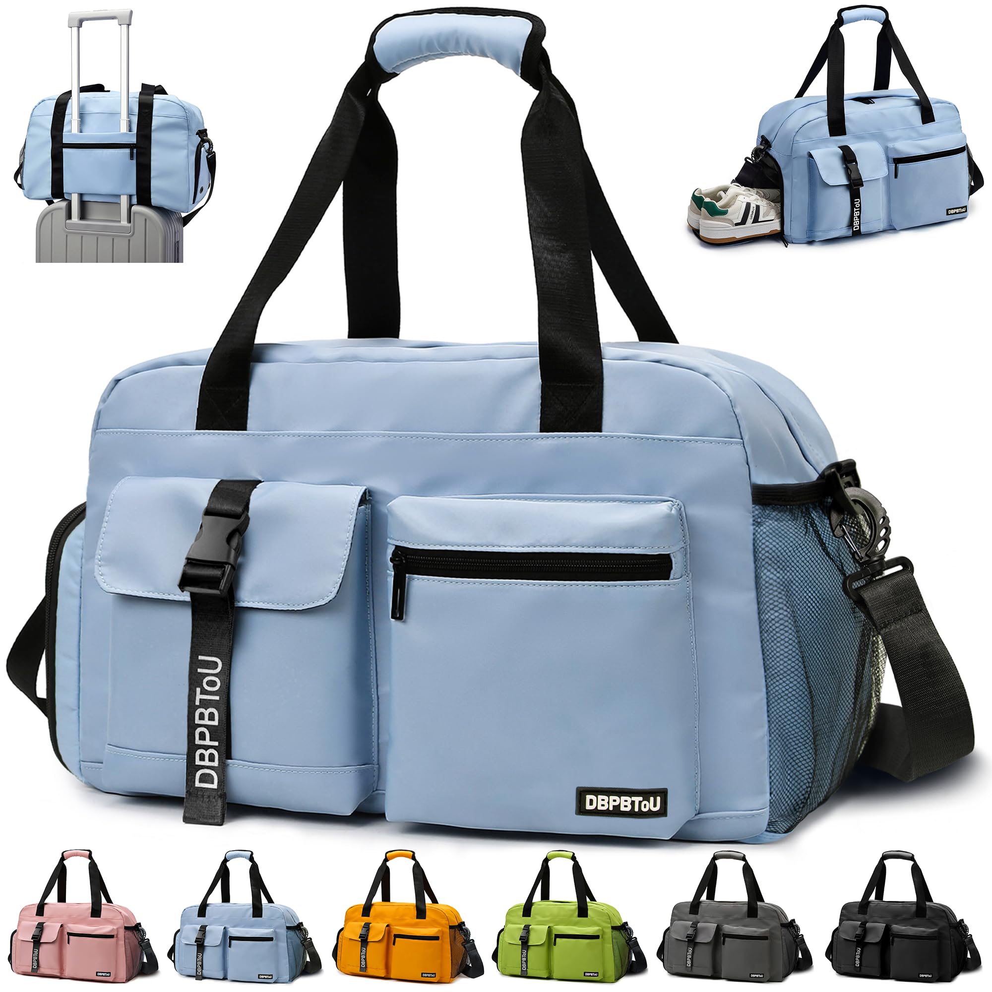 DBPBToU Gym Bag Womens Men with Ventilation Holes (Blue)