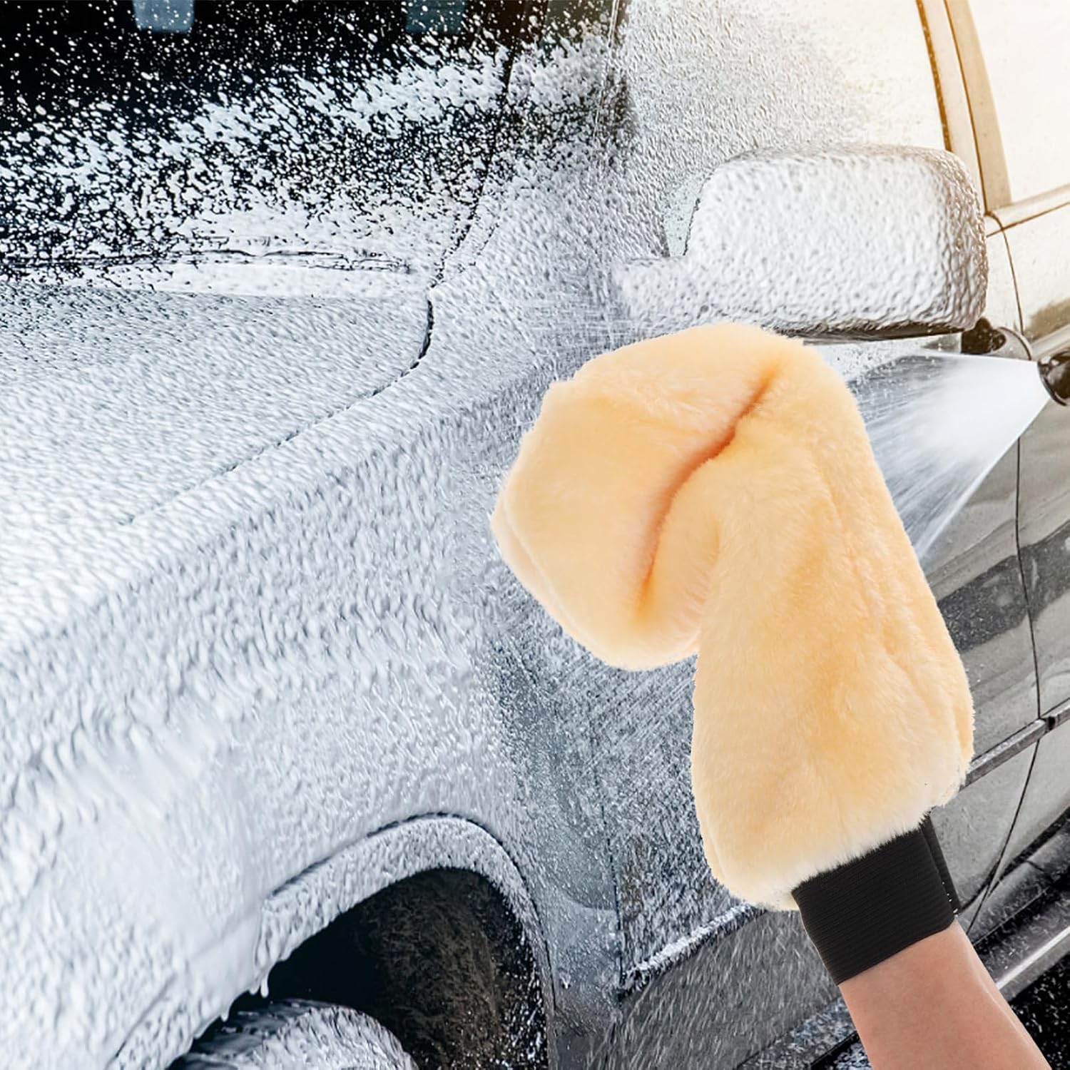 2pcs Wash Mitt Auto Detailing Car Cleaning Mitts Buffing Pad for Car Washing and Polishing