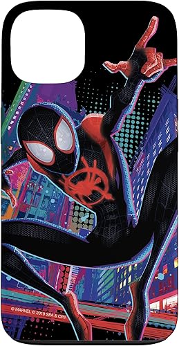 Funda para iPhone 13 Marvel Spider-Man Into the Spider-Verse Miles Morales City