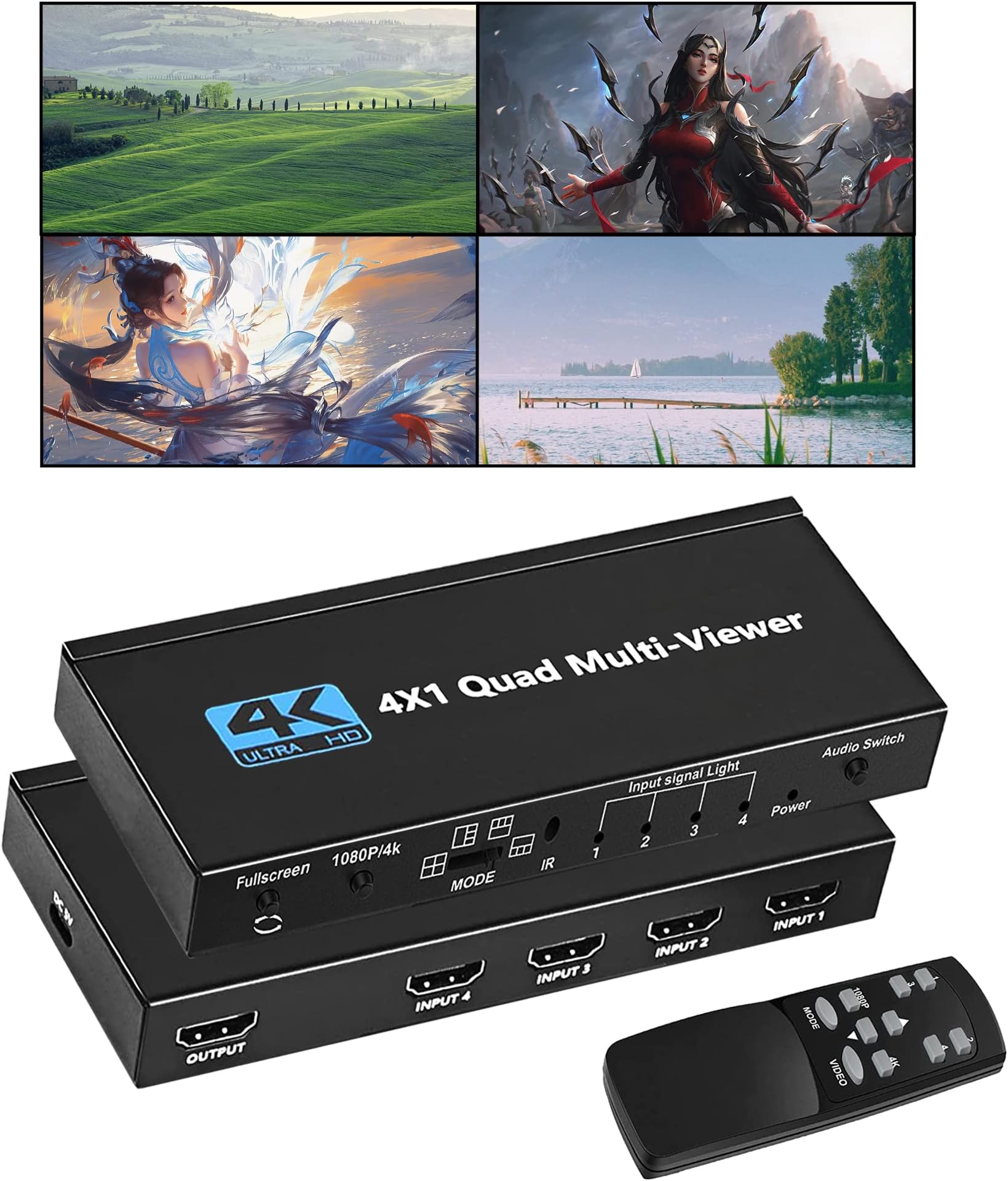 4x1 HDMI Quad Multi Viewer