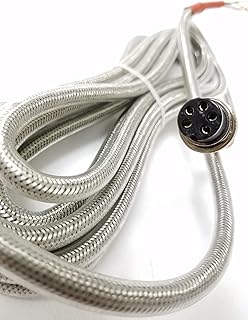 SellEton SL-410 Scale Indicator Cable, 5 Prong to Naked Wires Connector, 15 ft Heavy-Duty Floor Scale Connection Cable with Stainless Steel Female Connector