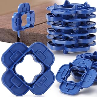 24 Packs 4-in-1 Multi-Size Deck Spacers Tool (5/32", 3/16", 1/4", 5/16") for Composite, PVC, Hardwood & Pressure Treated Decking Board - Red & Blue Options, Easy-to-Use Deck Board Spacers Gap Tool - Amazon product rated Grade A