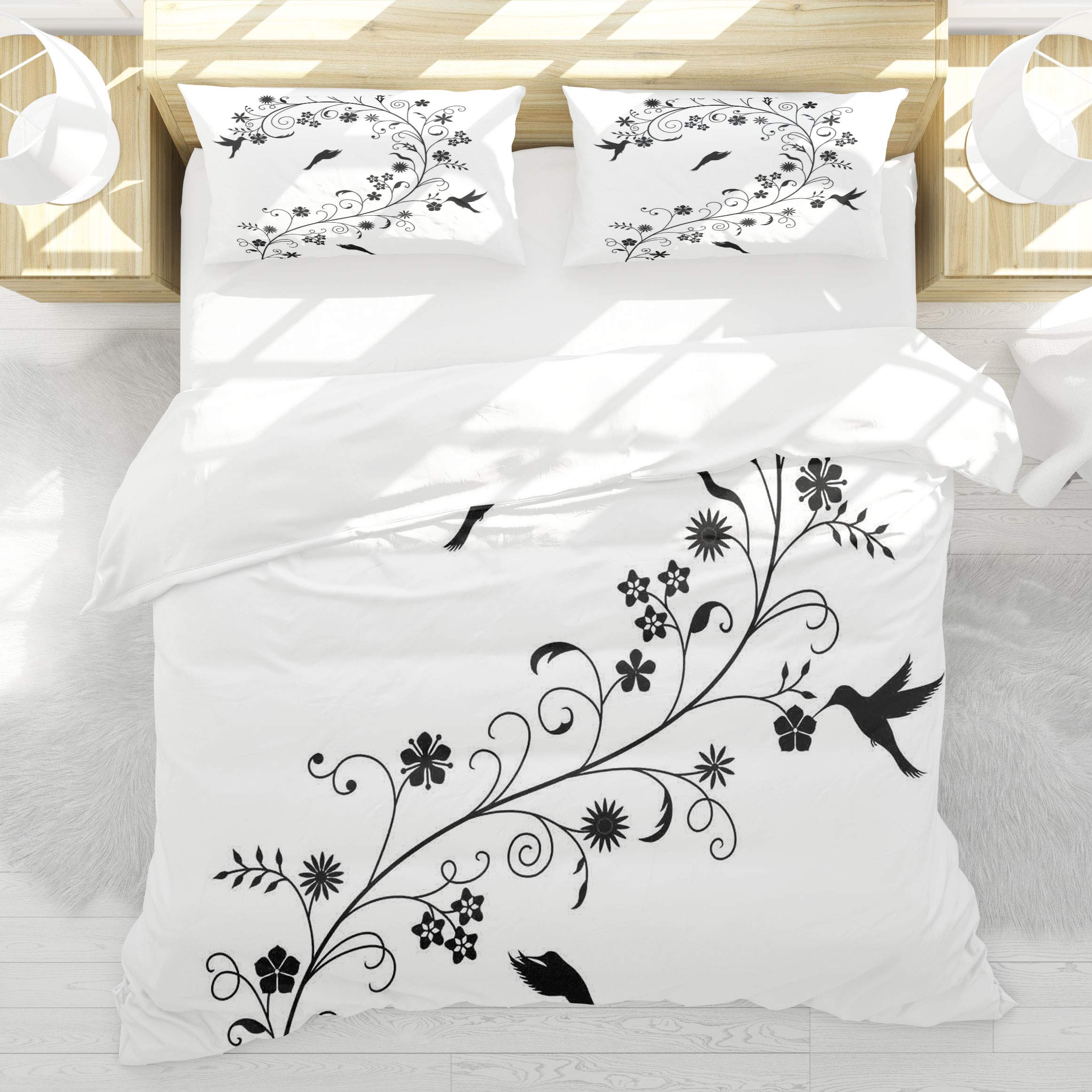 Housse de Couette 220x240cm BEDNRY Prestige Faune et Flore Style Victorien Épuré