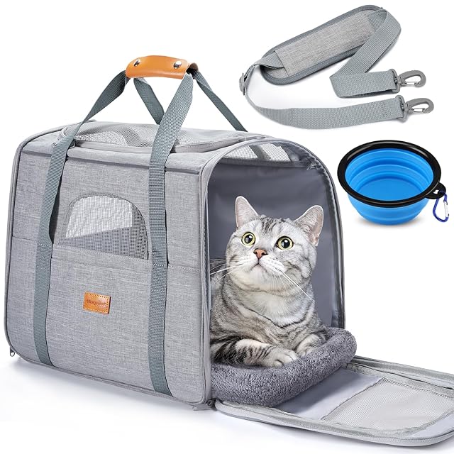 morpilot Transportín Perro Gato, Bolsa Transporte Transpirable para Mascotas