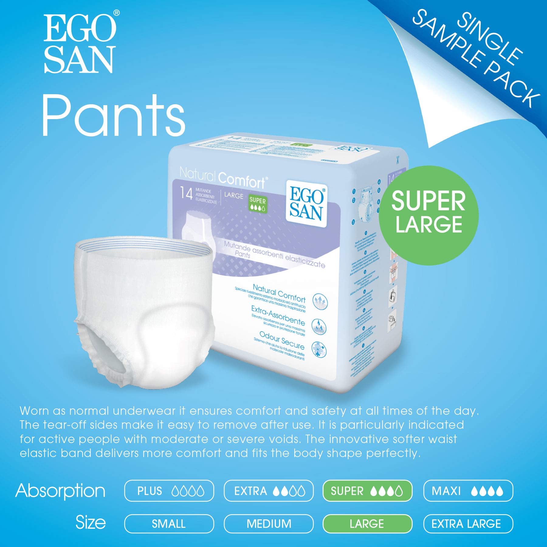 Buy EGOSAN Super Incontinence Adult Pull Up Underwear with New