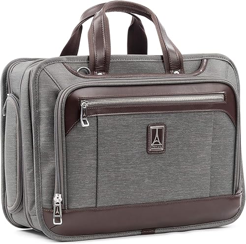 Vista 8 de Travelpro Platinum Elite - Maletín de negocios expandible de 16 pulgadas, Gris Vintage, 16 - pulgadas, Platinum Elite - Maletín de negocios