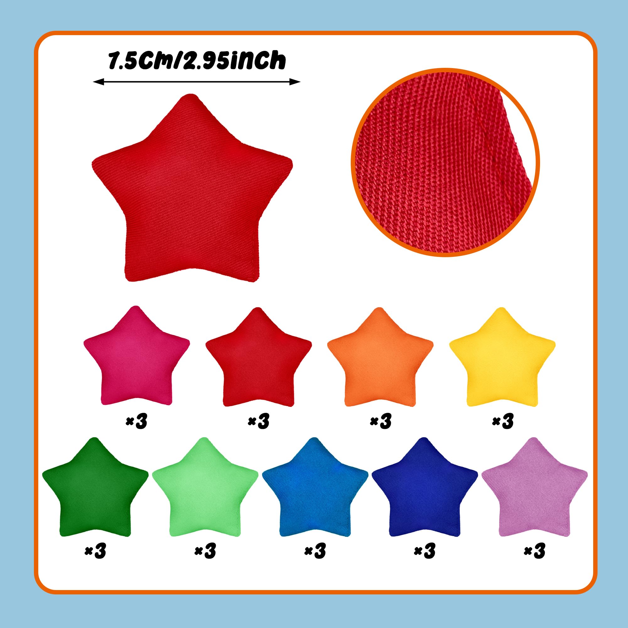 27 PCS Colorful Nylon Bean Bags Small Bean Bags Bulk Hand Toss for Sports Outdoor Party