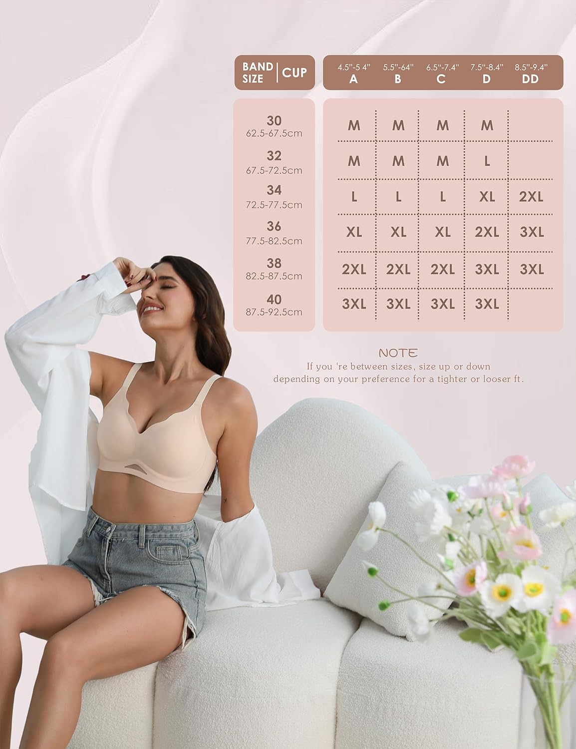 Tarbo Jelly Wireless Bras for Women No Underwire Push Up Bra Full Coverage Soft Comfort Seamless T-Shirt Supportive Bralette - Image 6