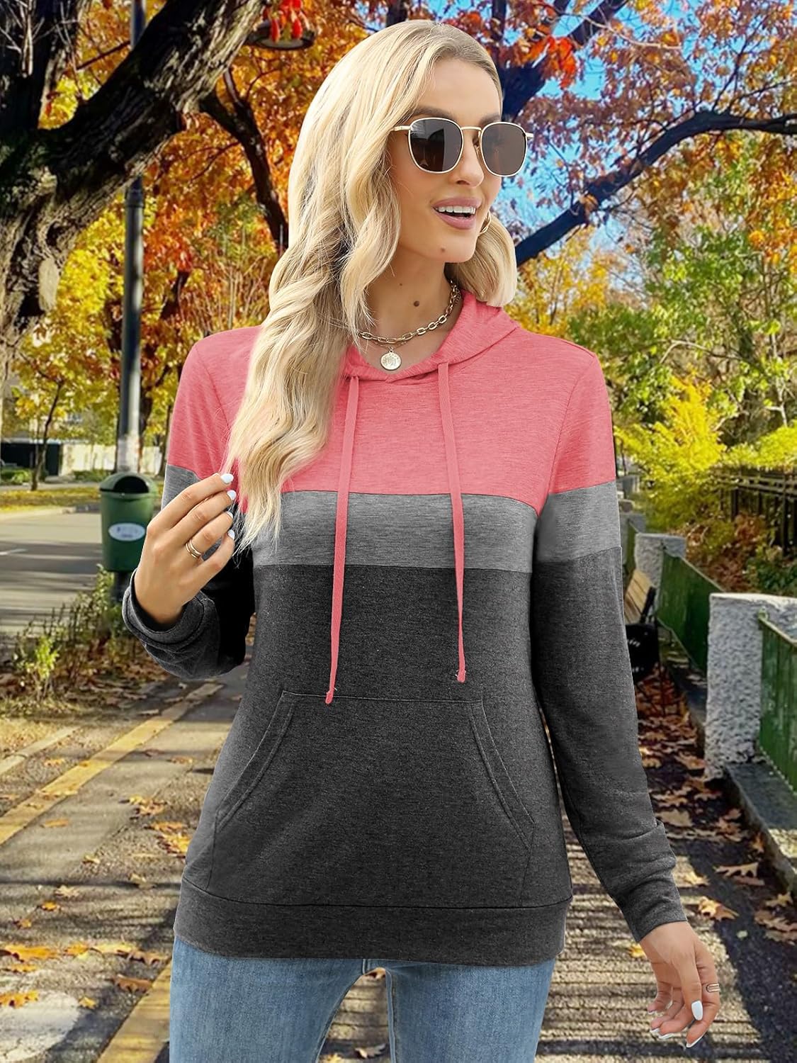 MixShe Women’s 2025 Fall Long Sleeve Hoodie Pullover Sweatshirt Lightweight Casual Tops Blouse - Image 7