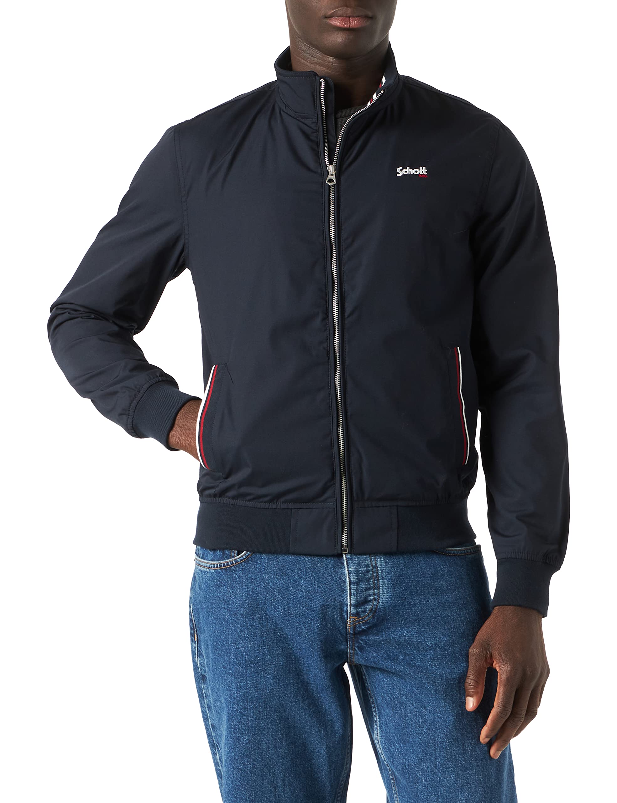 Schott Nyc Men's Navy Kenton Jacket, Large