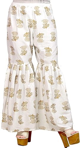 Miniatura 6 de Chandrakala Kurti Sharara - Conjunto de túnica de rayón para mujer, vestido de verano indio, (K163-P)